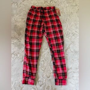Womens Fleece Lined Plaid Pj pants